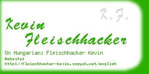kevin fleischhacker business card